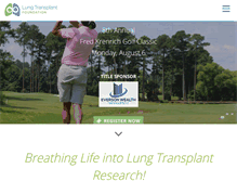 Tablet Screenshot of lungtransplantfoundation.org